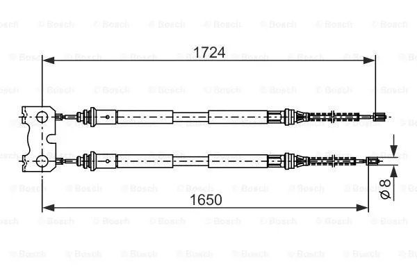 1 987 477 835 BOSCH Тросик, cтояночный тормоз (фото 1)