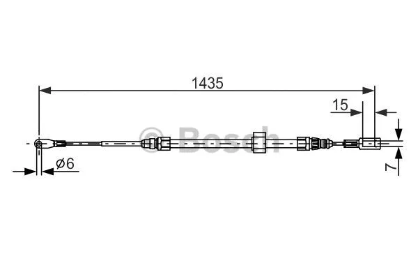 1 987 477 853 BOSCH Тросик, cтояночный тормоз (фото 1)