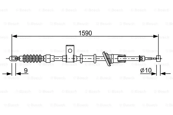 1 987 477 878 BOSCH Тросик, cтояночный тормоз (фото 1)