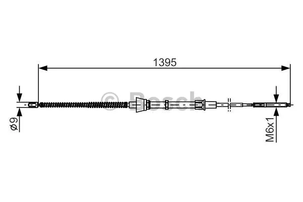 1 987 477 883 BOSCH Тросик, cтояночный тормоз (фото 1)