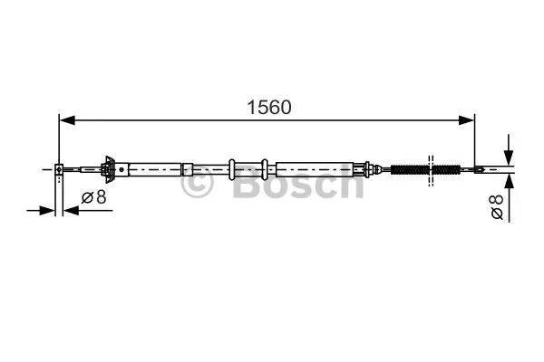 1 987 477 925 BOSCH Тросик, cтояночный тормоз (фото 1)