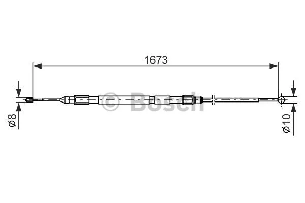 1 987 477 948 BOSCH Тросик, cтояночный тормоз (фото 1)