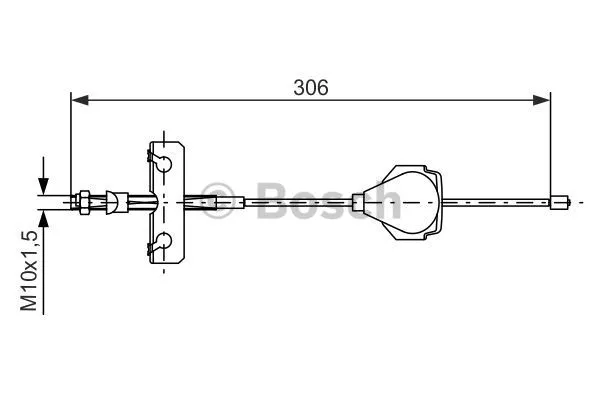 1 987 477 990 BOSCH Тросик, cтояночный тормоз (фото 1)