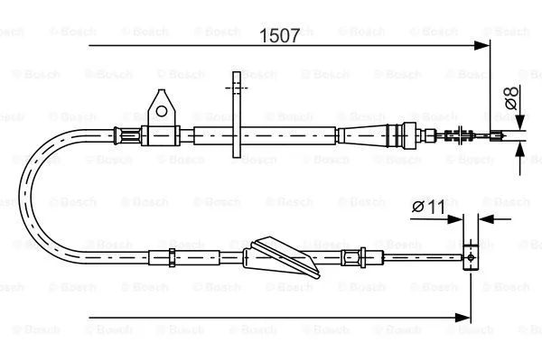 1 987 477 995 BOSCH Тросик, cтояночный тормоз (фото 1)