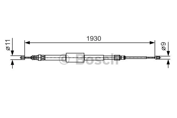 1 987 482 011 BOSCH Тросик, cтояночный тормоз (фото 1)