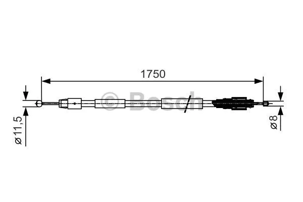 1 987 482 018 BOSCH Тросик, cтояночный тормоз (фото 1)