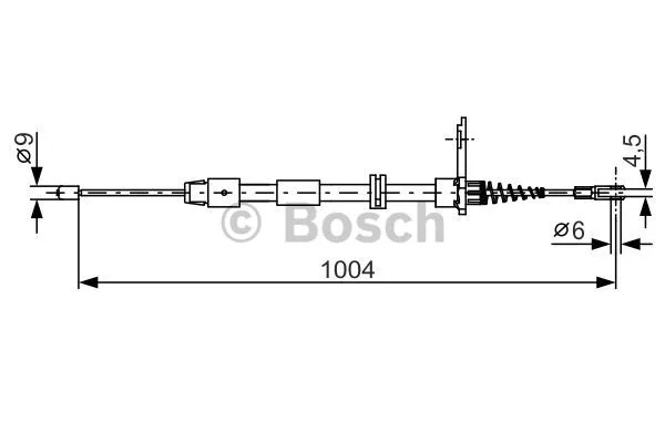 1 987 482 023 BOSCH Тросик, cтояночный тормоз (фото 1)