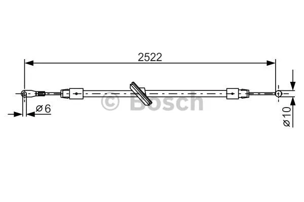 1 987 482 029 BOSCH Тросик, cтояночный тормоз (фото 1)