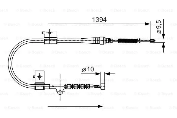 1 987 482 049 BOSCH Тросик, cтояночный тормоз (фото 1)