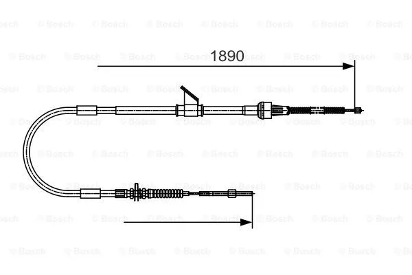 1 987 482 066 BOSCH Тросик, cтояночный тормоз (фото 1)