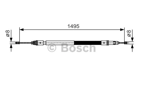 1 987 482 118 BOSCH Тросик, cтояночный тормоз (фото 1)