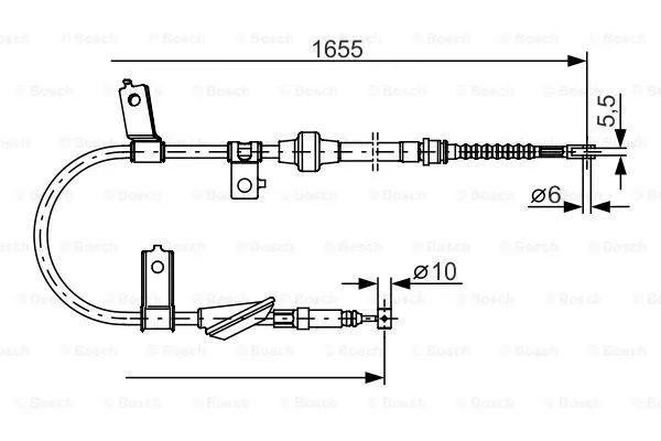 1 987 482 119 BOSCH Тросик, cтояночный тормоз (фото 1)