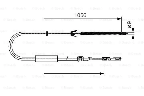 1 987 482 125 BOSCH Тросик, cтояночный тормоз (фото 1)