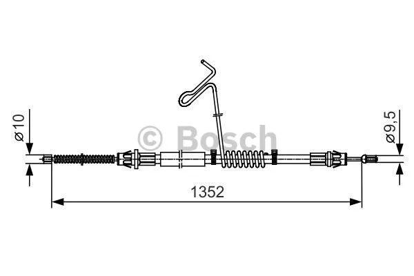 1 987 482 135 BOSCH Тросик, cтояночный тормоз (фото 1)