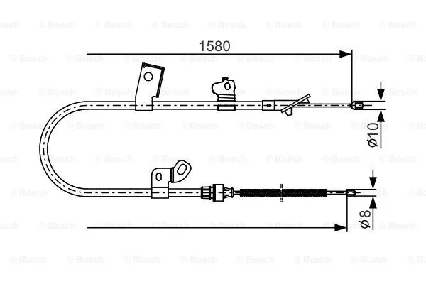 1 987 482 155 BOSCH Тросик, cтояночный тормоз (фото 1)