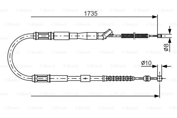 1 987 482 160 BOSCH Тросик, cтояночный тормоз (фото 1)