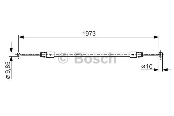 1 987 482 192 BOSCH Тросик, cтояночный тормоз (фото 1)