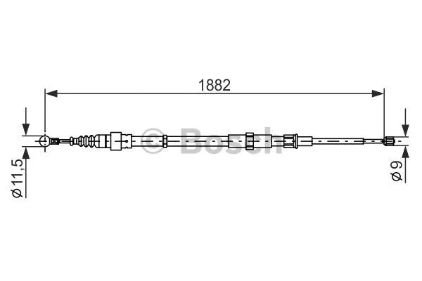 1 987 482 193 BOSCH Тросик, cтояночный тормоз (фото 1)