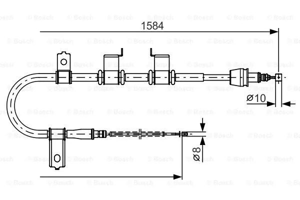 1 987 482 223 BOSCH Тросик, cтояночный тормоз (фото 1)