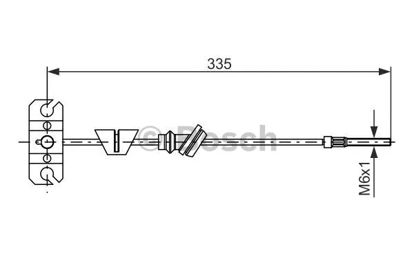 1 987 482 225 BOSCH Тросик, cтояночный тормоз (фото 1)