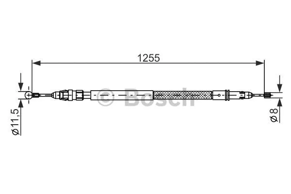 1 987 482 235 BOSCH Тросик, cтояночный тормоз (фото 1)