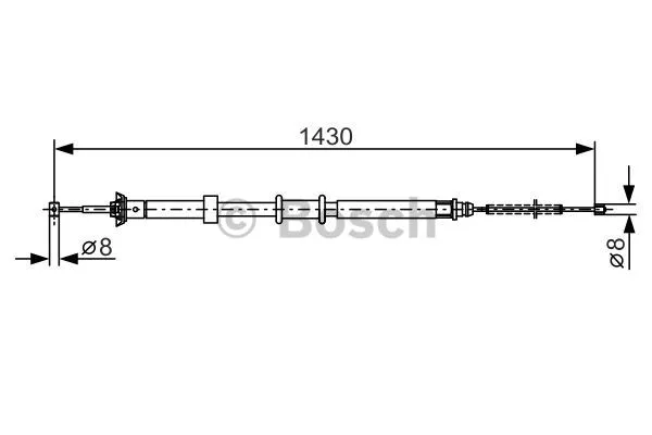 1 987 482 240 BOSCH Тросик, cтояночный тормоз (фото 1)