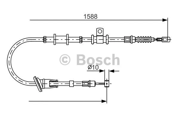 1 987 482 246 BOSCH Тросик, cтояночный тормоз (фото 1)