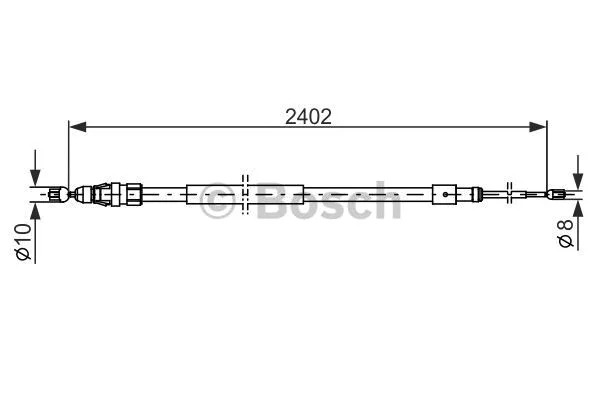 1 987 482 276 BOSCH Тросик, cтояночный тормоз (фото 1)