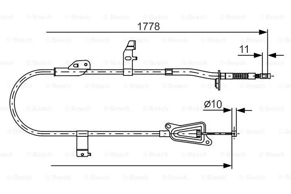 1 987 482 304 BOSCH Тросик, cтояночный тормоз (фото 1)