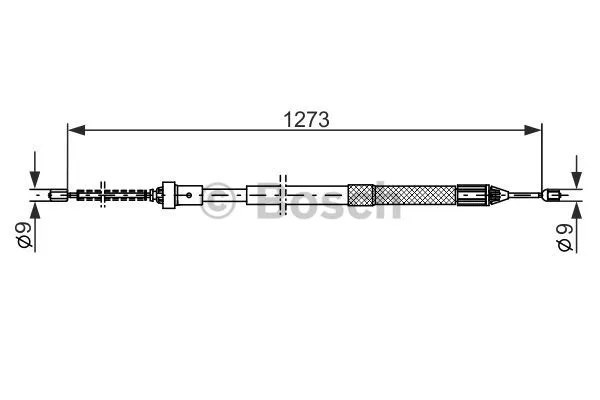 1 987 482 308 BOSCH Тросик, cтояночный тормоз (фото 1)