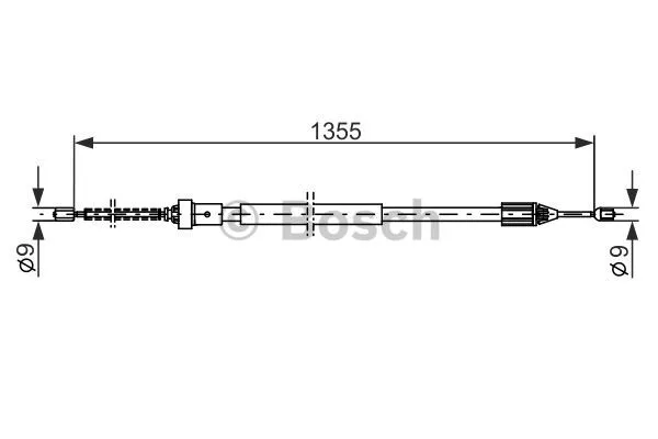 1 987 482 309 BOSCH Тросик, cтояночный тормоз (фото 1)