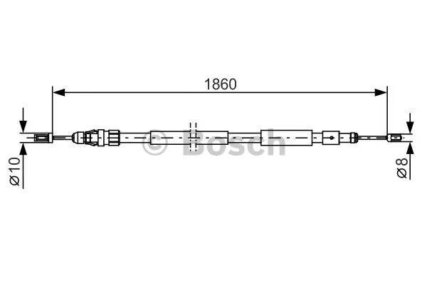 1 987 482 319 BOSCH Тросик, cтояночный тормоз (фото 1)