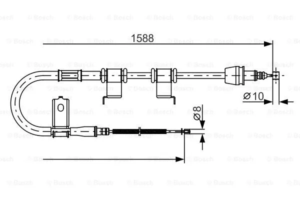 1 987 482 359 BOSCH Тросик, cтояночный тормоз (фото 1)