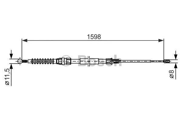 1 987 482 379 BOSCH Тросик, cтояночный тормоз (фото 1)