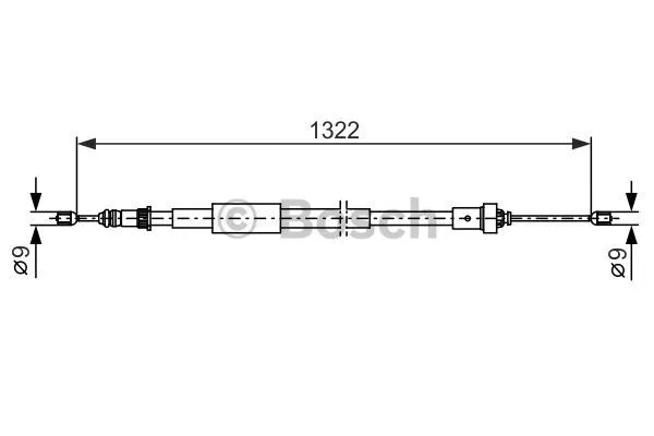 1 987 482 385 BOSCH Тросик, cтояночный тормоз (фото 1)