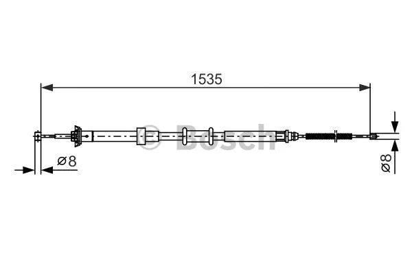 1 987 482 394 BOSCH Тросик, cтояночный тормоз (фото 1)