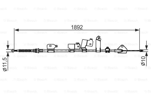 1 987 482 439 BOSCH Тросик, cтояночный тормоз (фото 1)