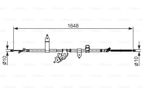 1 987 482 442 BOSCH Тросик, cтояночный тормоз (фото 1)