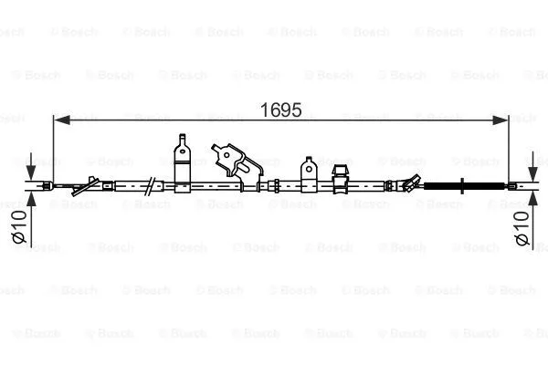 1 987 482 464 BOSCH Тросик, cтояночный тормоз (фото 1)