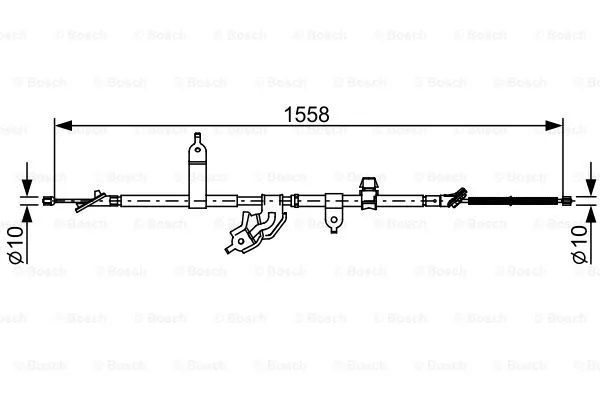 1 987 482 512 BOSCH Тросик, cтояночный тормоз (фото 1)