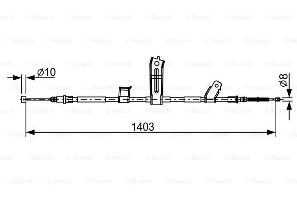 1 987 482 522 BOSCH Тросик, cтояночный тормоз (фото 1)