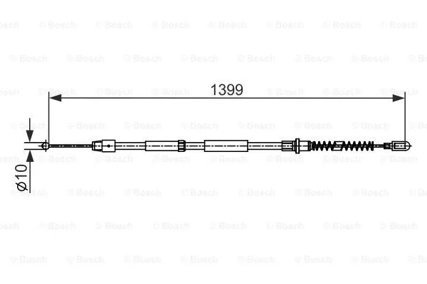 1 987 482 539 BOSCH Тросик, cтояночный тормоз (фото 1)