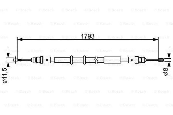 1 987 482 550 BOSCH Тросик, cтояночный тормоз (фото 1)