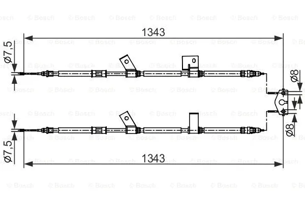 1 987 482 564 BOSCH Тросик, cтояночный тормоз (фото 1)