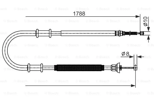 1 987 482 590 BOSCH Тросик, cтояночный тормоз (фото 1)