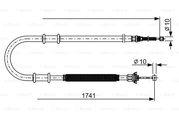 1 987 482 599 BOSCH Тросик, cтояночный тормоз (фото 1)