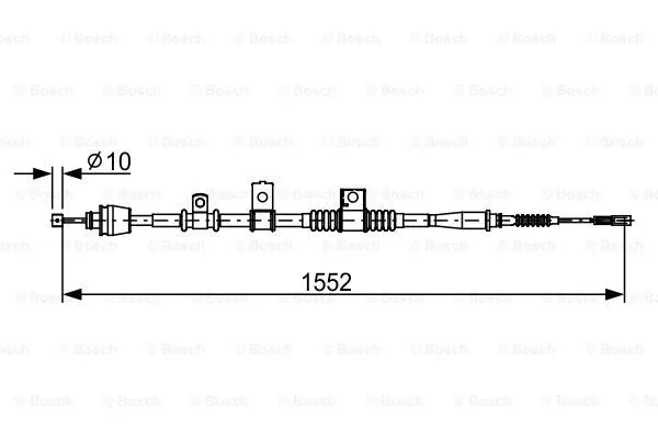 1 987 482 620 BOSCH Тросик, cтояночный тормоз (фото 1)