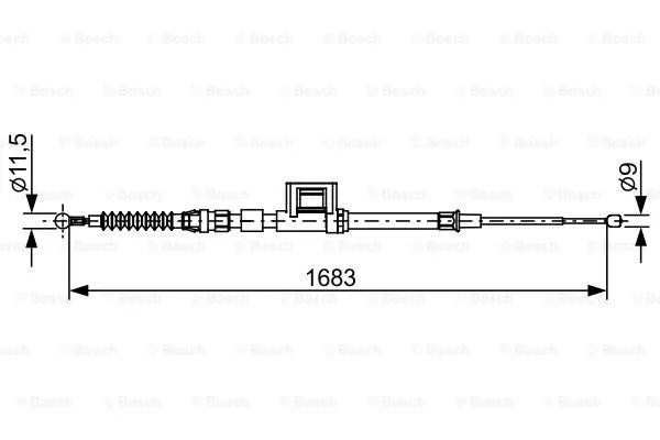 1 987 482 645 BOSCH Тросик, cтояночный тормоз (фото 1)