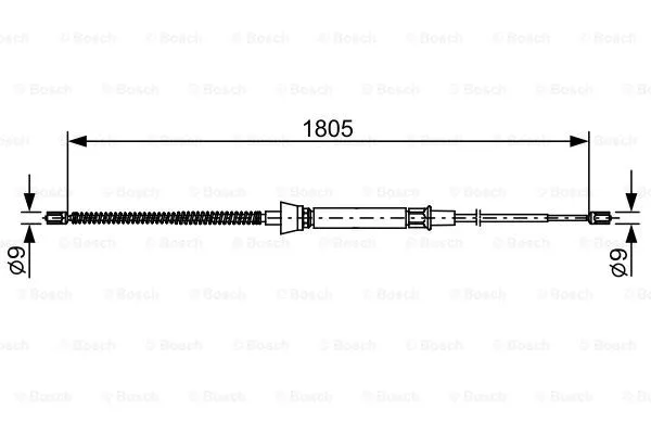 1 987 482 646 BOSCH Тросик, cтояночный тормоз (фото 1)