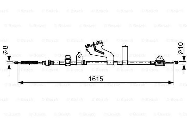 1 987 482 656 BOSCH Тросик, cтояночный тормоз (фото 1)